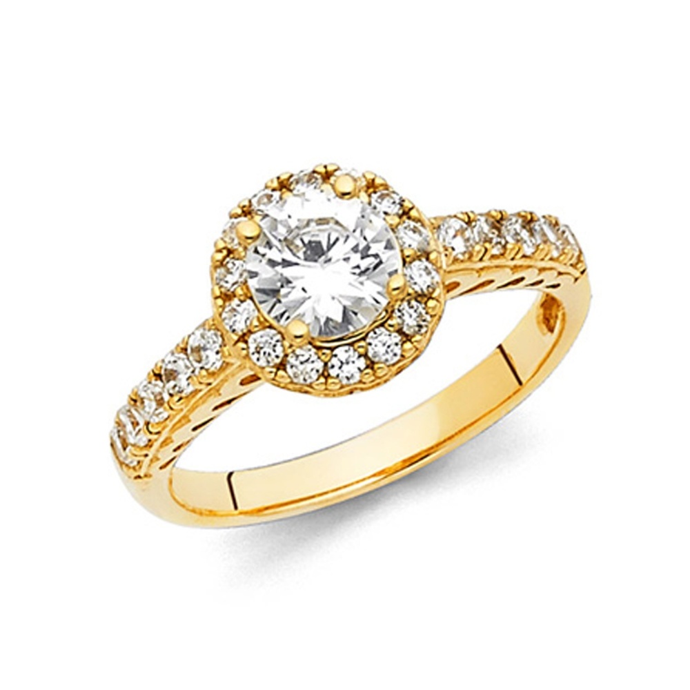 Halo 1.25CT Round-Cut with Side Stones Fancy